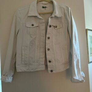 Ladies white denim jacket